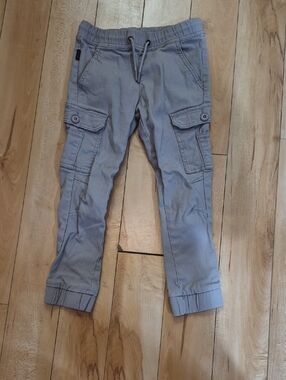 Boys Size 7 Ring Of Fire Light Gray Cargo Jogger Pants